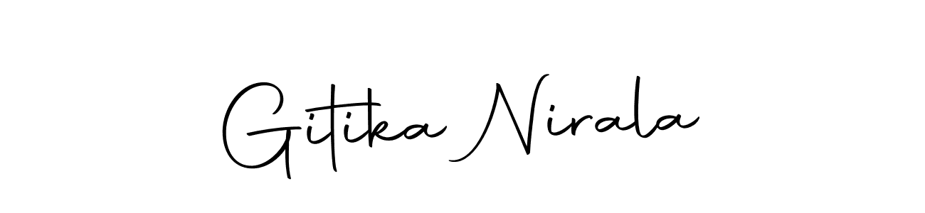 It looks lik you need a new signature style for name Gitika Nirala. Design unique handwritten (Autography-DOLnW) signature with our free signature maker in just a few clicks. Gitika Nirala signature style 10 images and pictures png