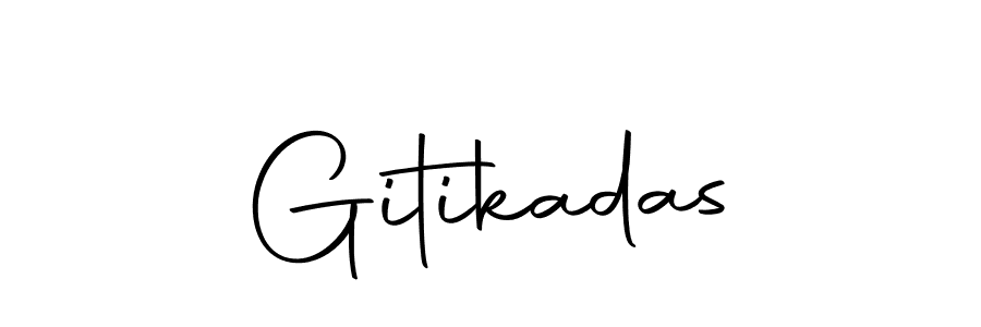 How to make Gitikadas name signature. Use Autography-DOLnW style for creating short signs online. This is the latest handwritten sign. Gitikadas signature style 10 images and pictures png