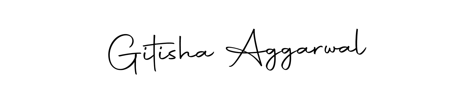 How to make Gitisha Aggarwal signature? Autography-DOLnW is a professional autograph style. Create handwritten signature for Gitisha Aggarwal name. Gitisha Aggarwal signature style 10 images and pictures png