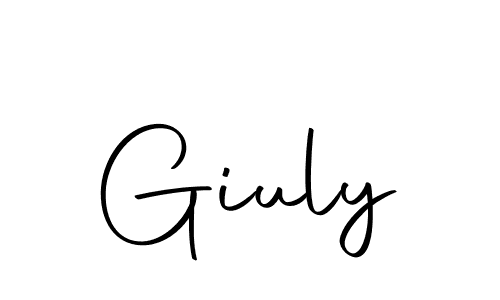 You should practise on your own different ways (Autography-DOLnW) to write your name (Giuly) in signature. don't let someone else do it for you. Giuly signature style 10 images and pictures png