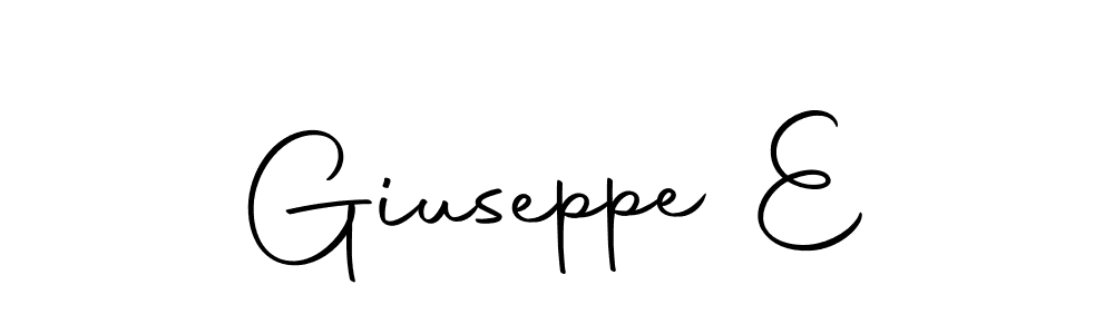 Use a signature maker to create a handwritten signature online. With this signature software, you can design (Autography-DOLnW) your own signature for name Giuseppe E. Giuseppe E signature style 10 images and pictures png