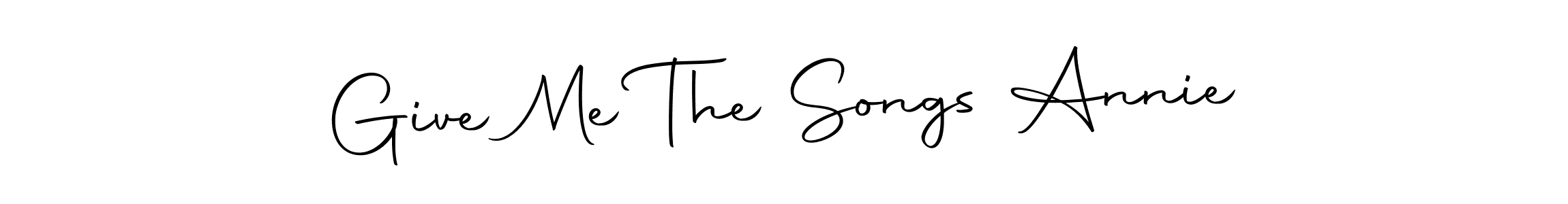 This is the best signature style for the Give Me The Songs Annie name. Also you like these signature font (Autography-DOLnW). Mix name signature. Give Me The Songs Annie signature style 10 images and pictures png