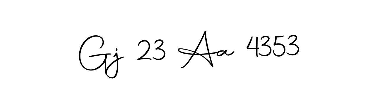 Create a beautiful signature design for name Gj 23 Aa 4353. With this signature (Autography-DOLnW) fonts, you can make a handwritten signature for free. Gj 23 Aa 4353 signature style 10 images and pictures png