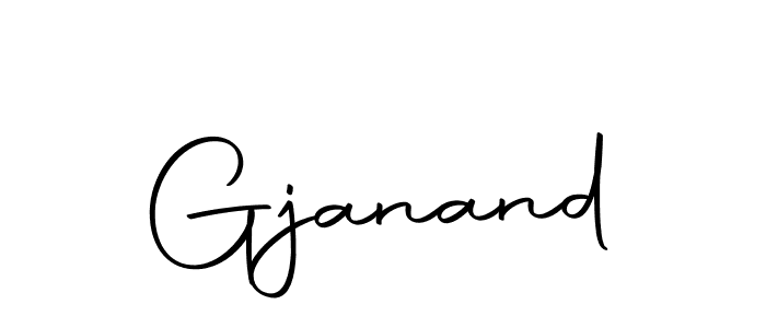 Use a signature maker to create a handwritten signature online. With this signature software, you can design (Autography-DOLnW) your own signature for name Gjanand. Gjanand signature style 10 images and pictures png