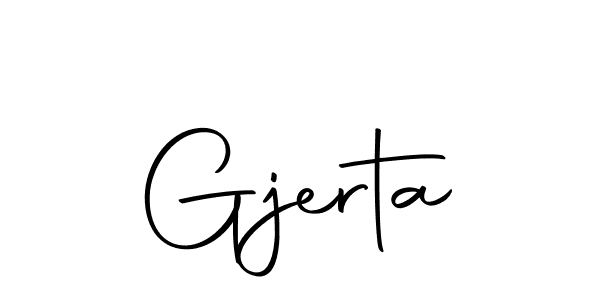 How to make Gjerta name signature. Use Autography-DOLnW style for creating short signs online. This is the latest handwritten sign. Gjerta signature style 10 images and pictures png