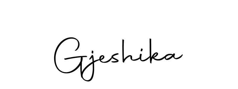 How to make Gjeshika signature? Autography-DOLnW is a professional autograph style. Create handwritten signature for Gjeshika name. Gjeshika signature style 10 images and pictures png