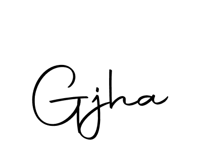 Design your own signature with our free online signature maker. With this signature software, you can create a handwritten (Autography-DOLnW) signature for name Gjha. Gjha signature style 10 images and pictures png