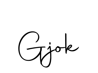 You should practise on your own different ways (Autography-DOLnW) to write your name (Gjok) in signature. don't let someone else do it for you. Gjok signature style 10 images and pictures png