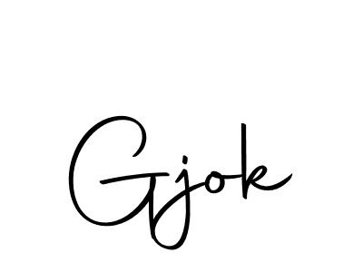 You should practise on your own different ways (Autography-DOLnW) to write your name (Gjok) in signature. don't let someone else do it for you. Gjok signature style 10 images and pictures png