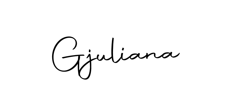 Make a beautiful signature design for name Gjuliana. Use this online signature maker to create a handwritten signature for free. Gjuliana signature style 10 images and pictures png