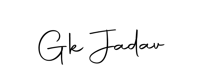 You should practise on your own different ways (Autography-DOLnW) to write your name (Gk Jadav) in signature. don't let someone else do it for you. Gk Jadav signature style 10 images and pictures png