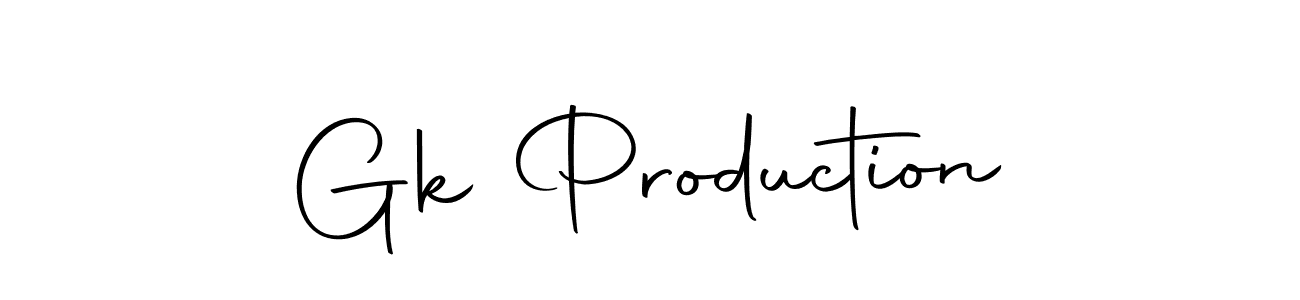 Make a beautiful signature design for name Gk Production. Use this online signature maker to create a handwritten signature for free. Gk Production signature style 10 images and pictures png