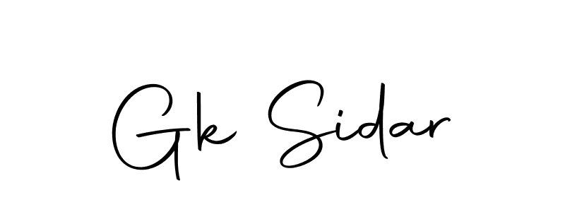 Make a beautiful signature design for name Gk Sidar. With this signature (Autography-DOLnW) style, you can create a handwritten signature for free. Gk Sidar signature style 10 images and pictures png