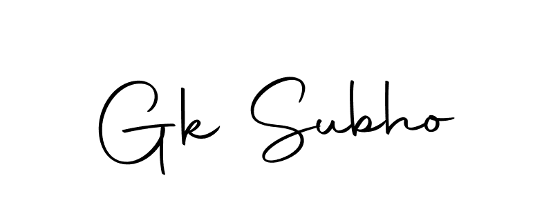 Make a short Gk Subho signature style. Manage your documents anywhere anytime using Autography-DOLnW. Create and add eSignatures, submit forms, share and send files easily. Gk Subho signature style 10 images and pictures png