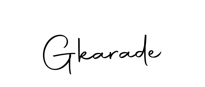 Use a signature maker to create a handwritten signature online. With this signature software, you can design (Autography-DOLnW) your own signature for name Gkarade. Gkarade signature style 10 images and pictures png