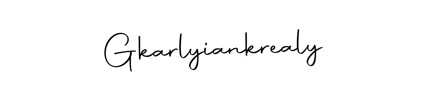 Design your own signature with our free online signature maker. With this signature software, you can create a handwritten (Autography-DOLnW) signature for name Gkarlyiankrealy. Gkarlyiankrealy signature style 10 images and pictures png