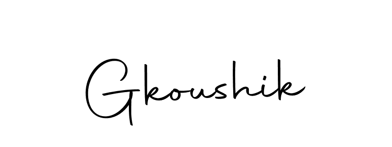 You should practise on your own different ways (Autography-DOLnW) to write your name (Gkoushik) in signature. don't let someone else do it for you. Gkoushik signature style 10 images and pictures png