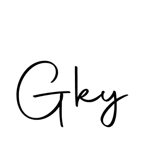 The best way (Autography-DOLnW) to make a short signature is to pick only two or three words in your name. The name Gky include a total of six letters. For converting this name. Gky signature style 10 images and pictures png