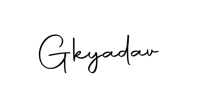 if you are searching for the best signature style for your name Gkyadav. so please give up your signature search. here we have designed multiple signature styles  using Autography-DOLnW. Gkyadav signature style 10 images and pictures png