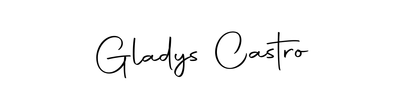 Make a beautiful signature design for name Gladys Castro. With this signature (Autography-DOLnW) style, you can create a handwritten signature for free. Gladys Castro signature style 10 images and pictures png