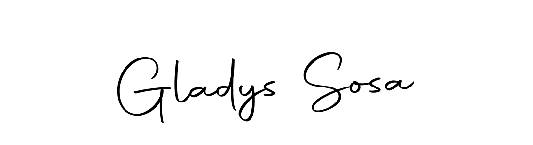 Design your own signature with our free online signature maker. With this signature software, you can create a handwritten (Autography-DOLnW) signature for name Gladys Sosa. Gladys Sosa signature style 10 images and pictures png
