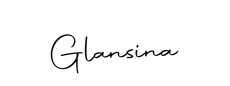 How to make Glansina name signature. Use Autography-DOLnW style for creating short signs online. This is the latest handwritten sign. Glansina signature style 10 images and pictures png