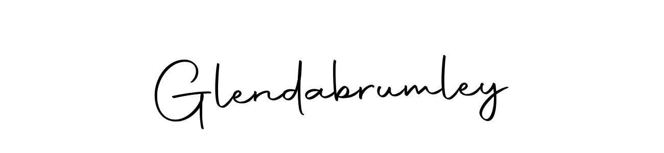 How to make Glendabrumley name signature. Use Autography-DOLnW style for creating short signs online. This is the latest handwritten sign. Glendabrumley signature style 10 images and pictures png