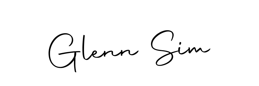 How to make Glenn Sim name signature. Use Autography-DOLnW style for creating short signs online. This is the latest handwritten sign. Glenn Sim signature style 10 images and pictures png