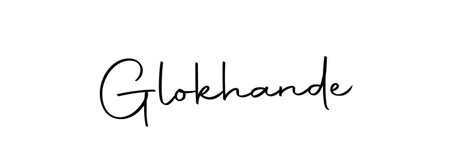 Make a beautiful signature design for name Glokhande. With this signature (Autography-DOLnW) style, you can create a handwritten signature for free. Glokhande signature style 10 images and pictures png