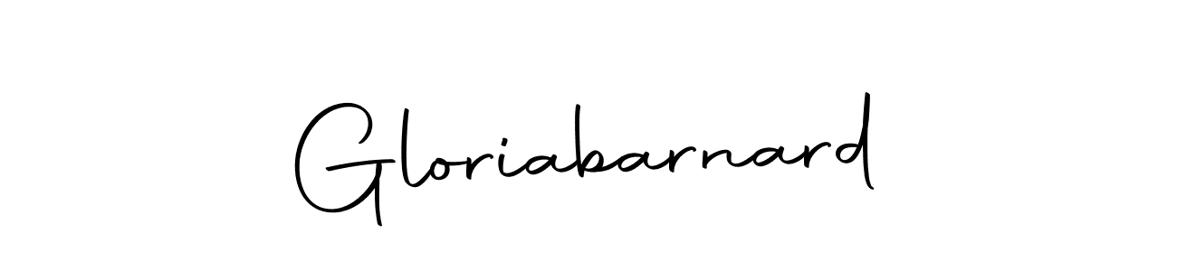 How to make Gloriabarnard name signature. Use Autography-DOLnW style for creating short signs online. This is the latest handwritten sign. Gloriabarnard signature style 10 images and pictures png
