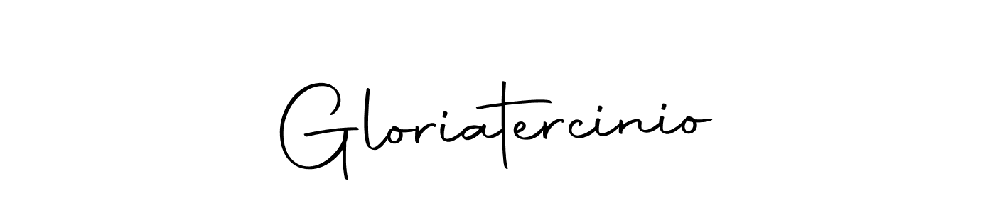 Also we have Gloriatercinio name is the best signature style. Create professional handwritten signature collection using Autography-DOLnW autograph style. Gloriatercinio signature style 10 images and pictures png