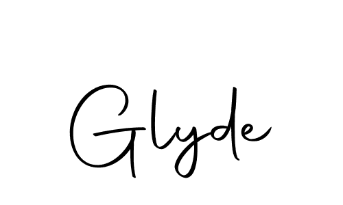 You should practise on your own different ways (Autography-DOLnW) to write your name (Glyde) in signature. don't let someone else do it for you. Glyde signature style 10 images and pictures png