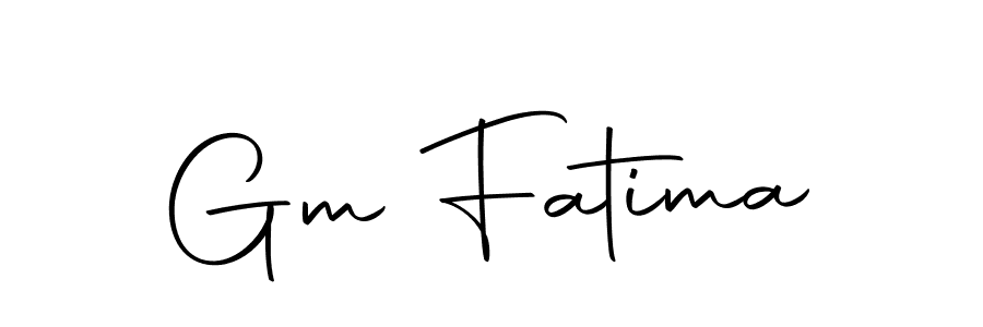Design your own signature with our free online signature maker. With this signature software, you can create a handwritten (Autography-DOLnW) signature for name Gm Fatima. Gm Fatima signature style 10 images and pictures png