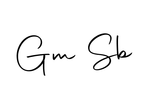 How to make Gm Sb signature? Autography-DOLnW is a professional autograph style. Create handwritten signature for Gm Sb name. Gm Sb signature style 10 images and pictures png