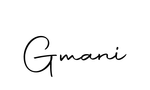 Create a beautiful signature design for name Gmani. With this signature (Autography-DOLnW) fonts, you can make a handwritten signature for free. Gmani signature style 10 images and pictures png
