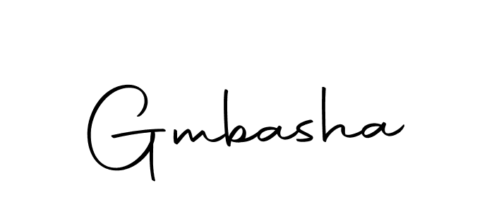 Use a signature maker to create a handwritten signature online. With this signature software, you can design (Autography-DOLnW) your own signature for name Gmbasha. Gmbasha signature style 10 images and pictures png