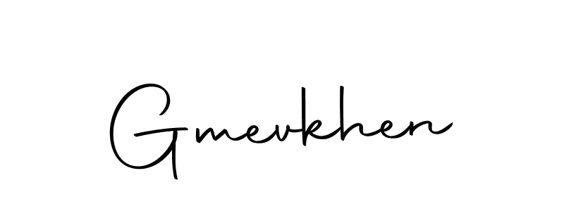 Create a beautiful signature design for name Gmevkhen. With this signature (Autography-DOLnW) fonts, you can make a handwritten signature for free. Gmevkhen signature style 10 images and pictures png