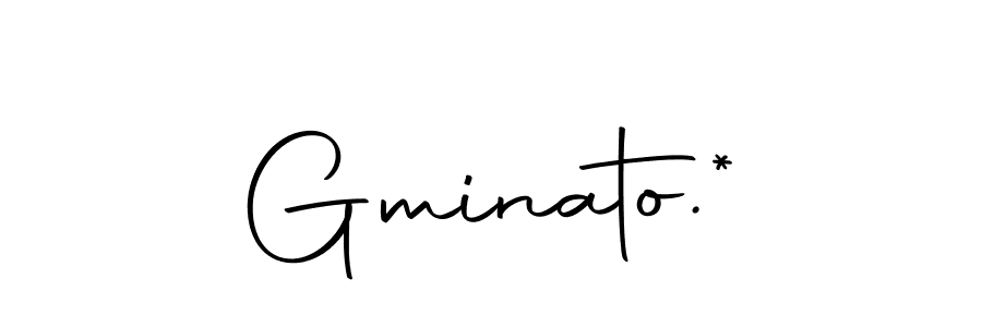 Design your own signature with our free online signature maker. With this signature software, you can create a handwritten (Autography-DOLnW) signature for name Gminato.*. Gminato.* signature style 10 images and pictures png