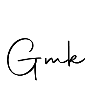 Make a beautiful signature design for name Gmk. With this signature (Autography-DOLnW) style, you can create a handwritten signature for free. Gmk signature style 10 images and pictures png