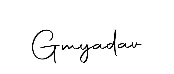 Design your own signature with our free online signature maker. With this signature software, you can create a handwritten (Autography-DOLnW) signature for name Gmyadav. Gmyadav signature style 10 images and pictures png