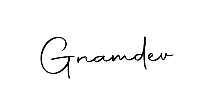 Make a beautiful signature design for name Gnamdev. With this signature (Autography-DOLnW) style, you can create a handwritten signature for free. Gnamdev signature style 10 images and pictures png