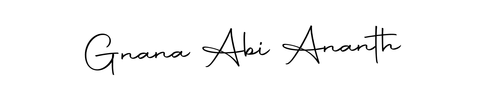 Make a beautiful signature design for name Gnana Abi Ananth. With this signature (Autography-DOLnW) style, you can create a handwritten signature for free. Gnana Abi Ananth signature style 10 images and pictures png