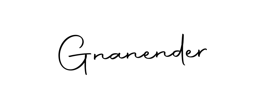 Design your own signature with our free online signature maker. With this signature software, you can create a handwritten (Autography-DOLnW) signature for name Gnanender. Gnanender signature style 10 images and pictures png