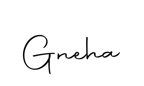 Use a signature maker to create a handwritten signature online. With this signature software, you can design (Autography-DOLnW) your own signature for name Gneha. Gneha signature style 10 images and pictures png