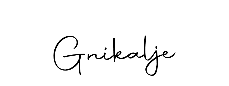 You should practise on your own different ways (Autography-DOLnW) to write your name (Gnikalje) in signature. don't let someone else do it for you. Gnikalje signature style 10 images and pictures png
