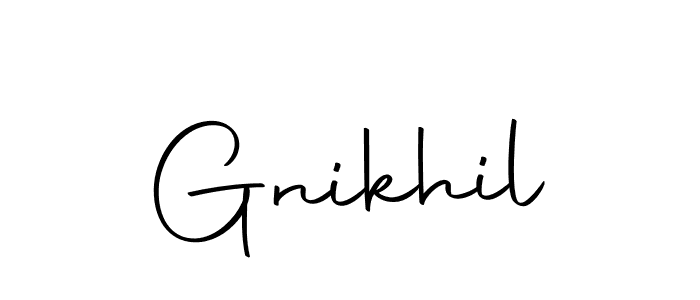 Design your own signature with our free online signature maker. With this signature software, you can create a handwritten (Autography-DOLnW) signature for name Gnikhil. Gnikhil signature style 10 images and pictures png