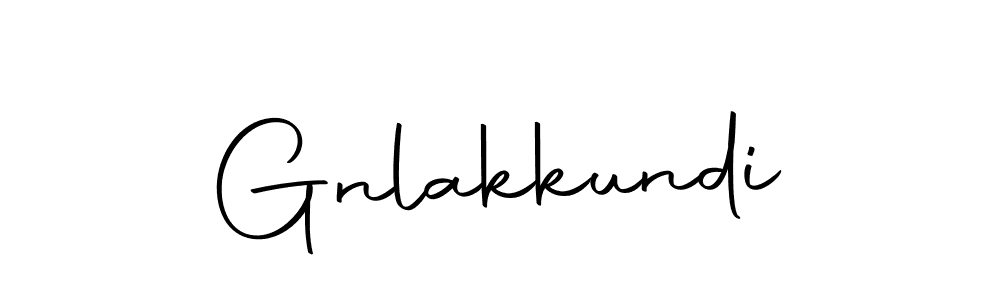 Create a beautiful signature design for name Gnlakkundi. With this signature (Autography-DOLnW) fonts, you can make a handwritten signature for free. Gnlakkundi signature style 10 images and pictures png