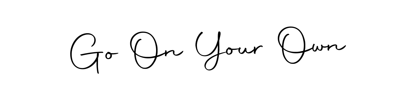 This is the best signature style for the Go On Your Own name. Also you like these signature font (Autography-DOLnW). Mix name signature. Go On Your Own signature style 10 images and pictures png
