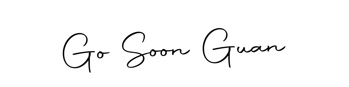 This is the best signature style for the Go Soon Guan name. Also you like these signature font (Autography-DOLnW). Mix name signature. Go Soon Guan signature style 10 images and pictures png