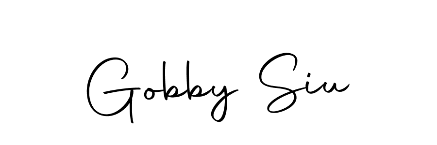 How to make Gobby Siu name signature. Use Autography-DOLnW style for creating short signs online. This is the latest handwritten sign. Gobby Siu signature style 10 images and pictures png